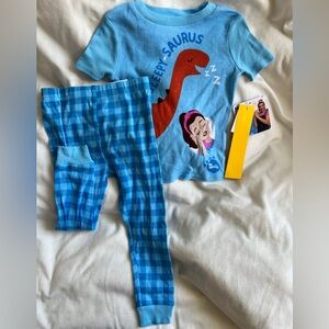Rachel Blue Dinosaur Pajama Set